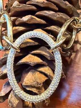 RFM Italian design pace crystal gold tone necklace